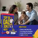 2 x Premium Top 50 Dad Jokes Scratch Off Cards Funny Husband Papa Grandpa Gift Idea - Father's Daddy Birthday Gift - Old and New Dad Gifts