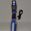 Vizpet LED Dog Collar, Light Up Dog Collar Adjustable USB Rechargeable Super Bright Safety Light Glowing Collars for Dogs(X-Large,Blue) (X-Large[22.83-27.55 inch])