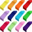 Kinlop Satin Colorful Table Runners 12 x 108 Inch Silk Table Runner for Party Chair Sashes Wedding Banquet Graduations Birthday Reception Decoration, Multi Color(Bright Color, 12 Pcs)