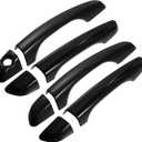 X AUTOHAUX 8pcs ABS Exterior Side Door Handle Cover Trim for Hyundai Elantra 2017-2020 Black Outer Door Handle Cover Decoration