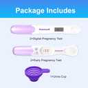 Early Pregnancy Test Kit,Digital Pregnancy Test with Cup at Home,4 Tests (2 Digital+2 Early+1 Urine Cup)