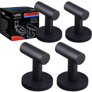 4 Pack Strong Magnetic Coat Hooks,Heavy Duty Rubber Coated Magnets Hook for Metal,Door,Grill,Refrigerator, Locker,Neodymium Magnet Hook for Towel,Coat,Bag,Umbrella