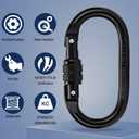 Auto Locking Carabiner Heavy Duty Carabiner, Carabiner Clips(25KN=5600 lbs), Large Carabiner Clip for Keychains,Hammock,Camping, Gym, Hiking, Outdoor,Dog Leash