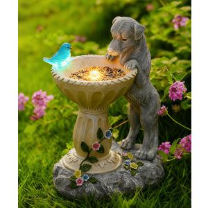 Nacome Solar Dog Garden Statues: Outdoor Decor Ornaments for Outside Decorations Lawn Porch Yard Art Patio Balcony - Birthday Gifts for Mom Grandma Women Lover