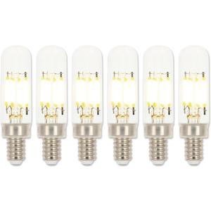 Westinghouse 5168120 4.5 Watt (40 Watt Equivalent) T6 Dimmable Clear Filament LED Light Bulb, Candelabra Base, 6 Pack (New Version)