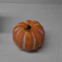 Woration Fake Pumpkin Decoration 8.4 Inch Large Yellow Artificial Pumpkin Faux Vegetable Food Model for Autumn Fall Harvest Halloween Thanksgiving Day