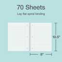 Oxford Spiral Notebooks, 5 Pack, Wide Ruled, 70 Sheets, Earthtone Covers | 3 hole punched to fit any binder. Perforated sheets tear out easily. Color coded covers. One notebook per subject.