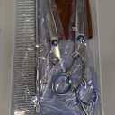 Professional Dog Grooming Scissors Kit, Titanium Coated Dog Scissors for Grooming, Grooming Shears Kit - Thinning, Curved Scissors and Comb for Dog Cat Pet (Blue 4 in 1)