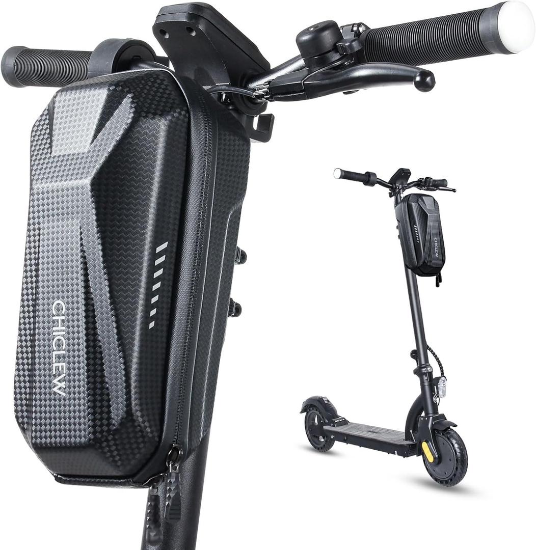 CHICLEW 3L Large Scooter Bag, Quick Release Portable Electric Scooter Storage Bag, Waterproof XL Scooters Handlebar Bag for Scooters, Bikes, Segway Ninebot and NIU