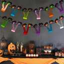 2 x 2pcs Witch Boot Theme Banners Halloween Party Decorations Witchs Feet Theme Banners Garlands for Halloween Witch Leg Themed Birthday Party Hanging Decoraitons