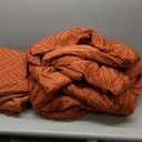 Andency Burnt Orange Full Size Comforter Set with Sheets - 7 Pieces Bed in a Bag Terracotta Boho Tufted Bedding Sets Rust Full Bed Set with Comforter, Sheets, Pillowcases & Shams for All Season