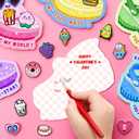 Valentines Day Cards for Kids School Classroom - 36 Valentine Cards with 72 Unique Shoe Charms, 6 Cute Designs - Valentine Exchange Gift for Boys Girls, Funny Valentines Cards for Kids Party Favors