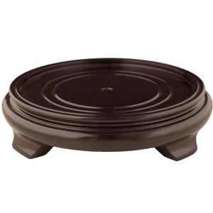 Red Lantern Rosewood Pedestal Stand - (Size 8 in. Base Diameter) (Rounded)