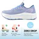 JACKSHIBO Wide Toe Box Shoes Women Arch Support Wide Sneakers for Running Walking Athletic Tennis Orthopedic Plantar Fasciitis Workout with Thick Cushion Zero Drop Sole Width Shoes 7.5W