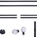Double Curtain Rods for Windows 30 to 84 inches,Adjustable Window Curtain Rod,Easy Install,Black
