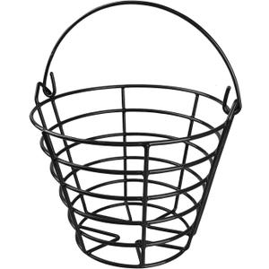 KOFULL Golf Ball Metal Range Basket Golfball Container with Handle - Holds Contain 50 Balls
