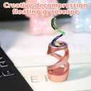 2 in 1 Hypnotic Kinetic Spinning Desk Toy, Adult Fidget Toys, Stress Relief Anti-Anxiety Desk Decor, Ideal Gift for Office Graduation Back to School, Rose Gold