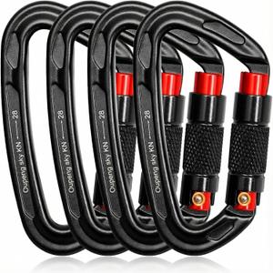 Oupeng sky Auto Locking Carabiner Clips - 28KN (6172lbs) Heavy Duty Caribeaners, Large Carabiner Clip for KeychainsHammockCamping, Gym, Hiking, Outdoor Dog Leash