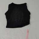 QINSEN Women's Sexy Open Back Sleeveless Crop Tank High Neck Slim Fit Cropped Tee Shirt Y2k Tops (Medium, Black)