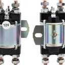 2PCS J17-81950-01 Solenoid For Yamaha G1 Gas Golf Cart Solenoid, 12V 6 Terminal 12 Volt 100A For 2-cycle Gas Models Engine 1982 1983 1984 1985 1986 1987 1988 1989