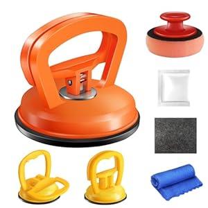 WASAIQI Dent Puller,Car Dent Puller 3 Pack Dent Remover Tool Suction Cup Dent Puller Dent Removal Kit for Car and Dent Repair Kit for Car Body,Tiles Lifting,Objects Moving,Screen (Yellow+Blue)