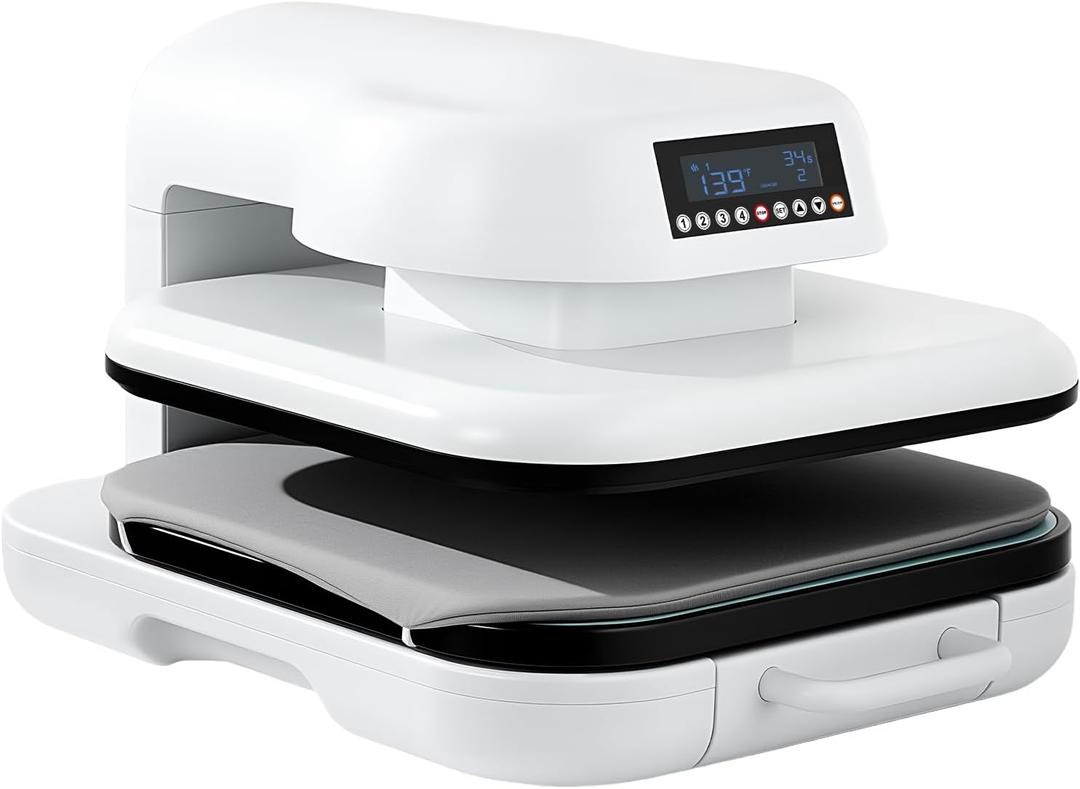 Auto Heat Press 2, Heat Press Machine for T Shirts with Adjustable Pressure & Higher Heating Height, Rapid Heating, Even Heat Distribution, 15x15 for HTV, Sublimation, Heat Transfer Projects