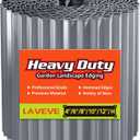 LAVEVE Corrugated Metal Garden Edging 12" x 20Ft, Landscape Edging Border for Lawn, Flower Bed, Garden Fence, Paver Edging (Light Gray)