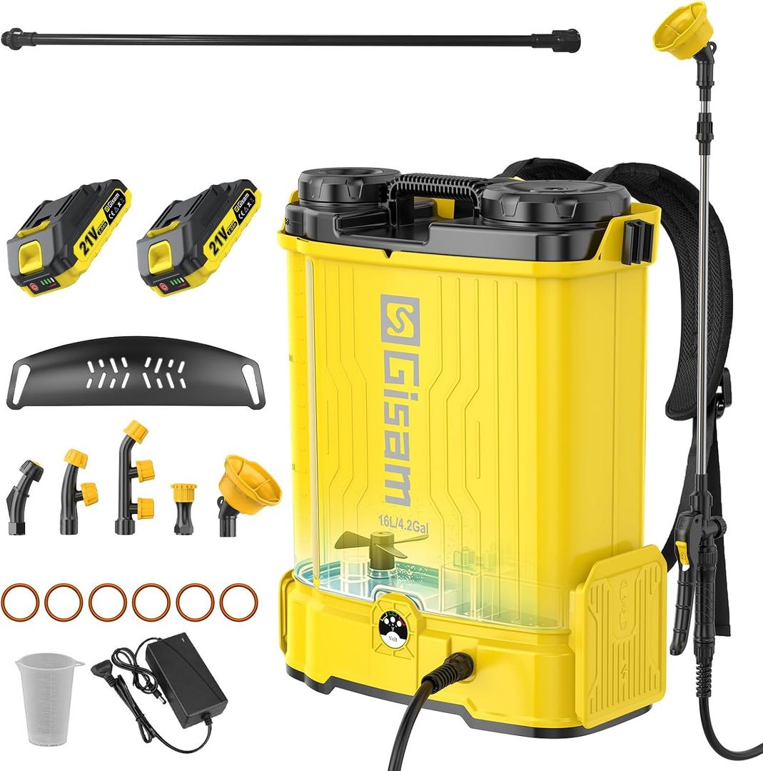Battery Powered Backpack Sprayer with Auto Mixer,2 Batterie,120PSI Sprayer