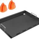 SafBbcue Full Size Griddle Inserts for Nexgrill Replacement Parts 720-0925 720-0925P 720-0925PG Flat Top Griddle for Nexgrill Parts 720-0340 720-0718A, Carbon Steel 23.2" x 17" x 1.6"