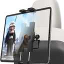 Tesla Tablet Mount Back Seat, Tesla Model Y Model 3 Headrest Tablet Holder for Kids [Metal Ball Head & 360 Rotation] for iPad Pro 12.9 Air Mini, Galaxy Tab, Fire, Switch, iPhone, 4-13"