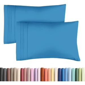 Queen Pillow Cases Set of 2 - Ultra Soft Hotel Quality Pillowcase Covers - Comfy Cozy Bedding for Women, Men, Kids & Teens - Machine Washable Pillow Protectors - 2 Pieces Set - Queen Size Denim Blue