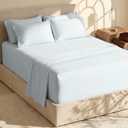 Hearth & Harbor Bed Sheets, Luxury Soft 6 Piece Bed Sheet Set Extra Deep Pocket Fitted Sheets Fits Mattress up to 21", Double Brushed Bedding Sheets & Pillowcases,