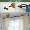 Double Curtain Rods for Window 48-84 Inches, Double Curtain Rods Wrap Around, Room Darkening Curtain Rods, 1-Inch Diameter Front and 5/8 Inch Back Double Drapery Rod Matte Black