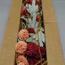 Hananona 12 Pcs Artificial Chrysanthemum Flowers, Orange Kiku Pom Pom Mums Flower Faux Fall Floral for Autumn Halloween Kitchen Table Centerpiece Home Decor (12, Burgundy, Burnt Orange, Deep Peach)
