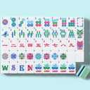 American Mahjong Tile Set, 160 Green 4 Layer Mah Jong GameTiles with Tile Bag, Gift-Ready Storage Box, 4 Dice with Pouch, Mahjong Travel Tiles Set, Western Mah Jongg, Majong, Majiang