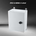 IP65 Weatherproof Metal Box Wall-Mounted Electronic Equipment Enclosure Box with Mounting Plate and Wall Bracket (12'' x 10'' x 6'')
