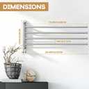 Teenyyou 20.4" Swivel Towel Rack 4 Arms 304 Stainless Steel Sliver