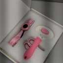 Essential Pet Supplies: Pet Collar for Small Dogs with Reflective AirTag Holder and Secure,Comfortable Padding Bundled with Safe Dog Nail Clippers and Self-Cleaning Dog Brush (PINK)