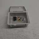 Outdoor Waterproof Electrical Box Junction Box Weatherproof IP67 ABS Plastic Enclosure Switch Router Project Box Electronics DIY Enclosure With Mounting Plate Wall Bracket Grey 8.6"x6.6"x4.3"