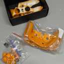 eXtremeRate Full Set Shell with Buttons Touchpad Cover Compatible with ps5 Edge Controller, Royal Orange Custom Replacement Decorative Trim Shell Front Back Plates Compatible with ps5 Edge Controller