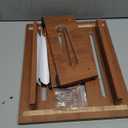 One Step Stool for Adults Seniors with Non-Slip Rubber Stepping Surface, Heavy Duty Wooden Step Stool with 450 LBS Capacity Bed Steps for High Beds, Bathroom, Bedroom, Kitchen & Kids Bedside Support (Brown)