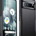 2 x for Google Pixel 8 Pro Case, with [2 Pcs Screen Protectors] [10FT Drop Protection] Dual Layer Full Body Heavy Duty Protective Case for Google Pixel 8 Pro 6.7 inch, Black