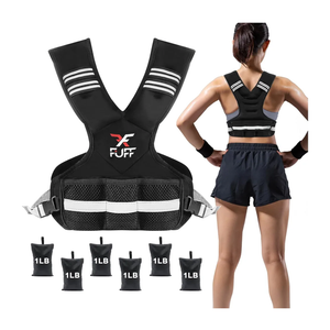 Adjustable Weighted Vest for Women & Men, Vest with 1 Ironsand Weight for Strength Training,Weight Vest with Reflective Strip for Running Walking Exercise Workout