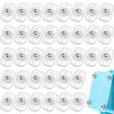 Honoson 36 Pcs Self Adhesive Caster Wheels Appliance Rollers Appliance Sliders for Kitchen 360° Swivel Universal Wheel Mini Small Kitchen (Clear with 1 Steel Ball Style)