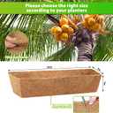 Legigo 4 Pack 24 Inch Square Coco Liners Planter Baskets Liner- Natural Coconut Coir Basket Liner Replacement, Window Box Liners Trough Coconut Liners for Wall Planter Garden Deck Fence Flower Baskets