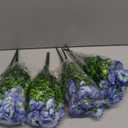 Grunyia 10 Bundles Artificial Flowers Outdoor UV Resistant Fake Flowers No Fade Faux Plants Garden Porch Window Box Decorating (Blue)