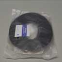 Black Rubber Weather Stripping Door Seal Strip, D Shape Door Weather Seal Strip, Self-Adhesive Soundproofing Frame Insulation Tape for Doors Frame/Window Seal,Blocks Cold Drafts Noise (23 feet)