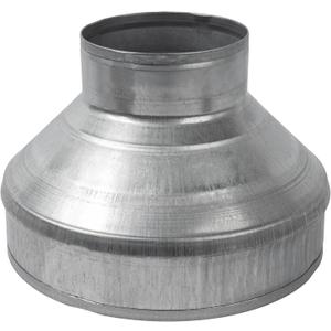 8" to 4" Inch Galvanized Steel Round Duct Reducer - Pipe Fitting Increaser Reducer - Drain, Waste and Vent Conduit Transition Adapter - Metal Tube Reducing Coupling