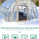 Clear Tarp 6x16ft, Clear Tarps with Grommets, 14 MiL Heavy Duty Waterproof with Reinforced Edge for Plant Greenhouse, Balcony, Garden, Pet Hutch, Roof.