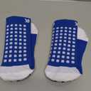 Lux Dual Grip Socks - Soccer Grip Socks for Men and Women. GripArray Performance & Comfort (Small, Blue)